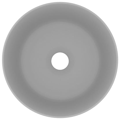 Baderomservant Luksuriøs rund matt lysegrå 40x15 cm keramisk