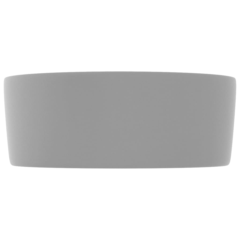 Baderomservant Luksuriøs rund matt lysegrå 40x15 cm keramisk