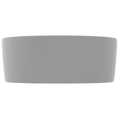 Baderomservant Luksuriøs rund matt lysegrå 40x15 cm keramisk