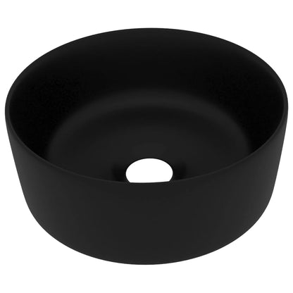 Baderomservant Luksuriøs rund matt Svart 40x15 cm keramisk
