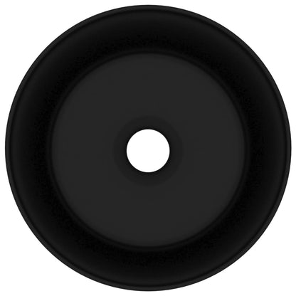 Baderomservant Luksuriøs rund matt Svart 40x15 cm keramisk