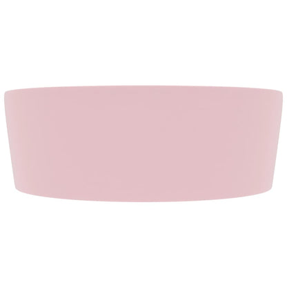 Baderomsvask Luksuriøs med overløp matt rosa 36x13 cm keramisk