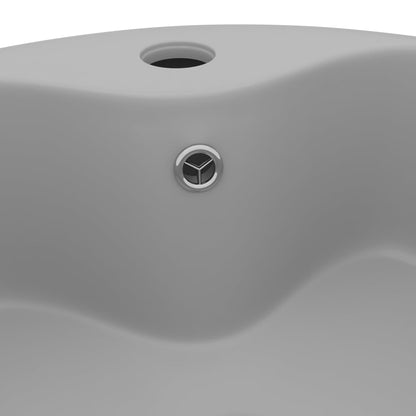 Baderomsvask Luksuriøs med overløp matt lysegrå 36x13 cm keramisk