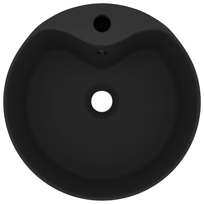 Baderomsvask Luksuriøs med overløp matt Svart 36x13 cm keramisk
