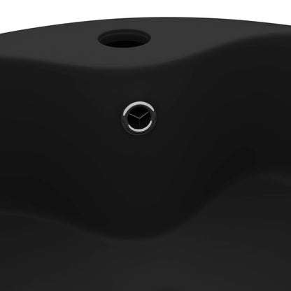 Baderomsvask Luksuriøs med overløp matt Svart 36x13 cm keramisk