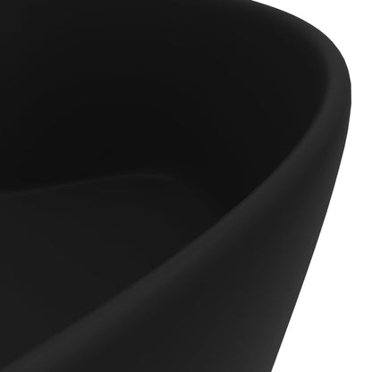 Baderomsvask Luksuriøs med overløp matt Svart 36x13 cm keramisk