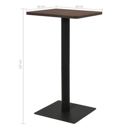 Bistrobord mørk aske 50x50x107 cm