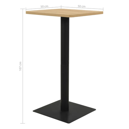 Bistrobord eikefarge 50x50x107 cm