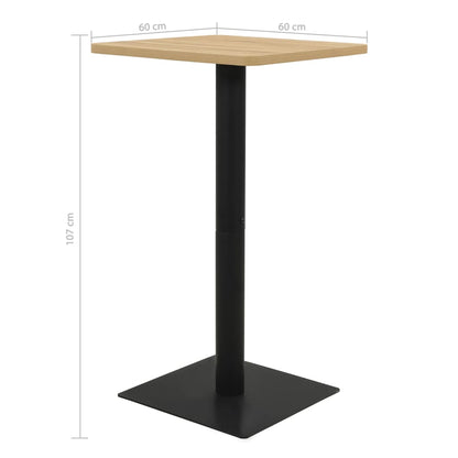 Bistrobord eikefarge 60x60x107 cm