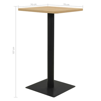 Bistrobord eikefarge 70x70x107 cm