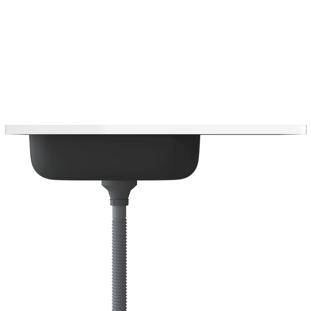 Kjøkkenvask med avløpssett sølv 800x500x155 mm rustfritt stål