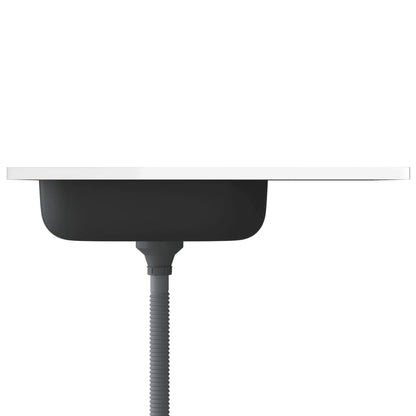 Kjøkkenvask med avløpssett sølv 800x500x155 mm rustfritt stål