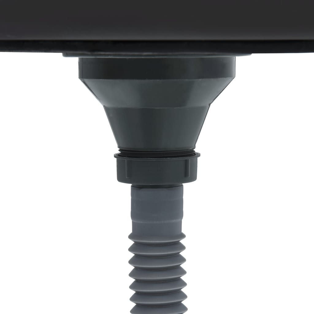 Kjøkkenvask med avløpssett sølv 800x500x155 mm rustfritt stål