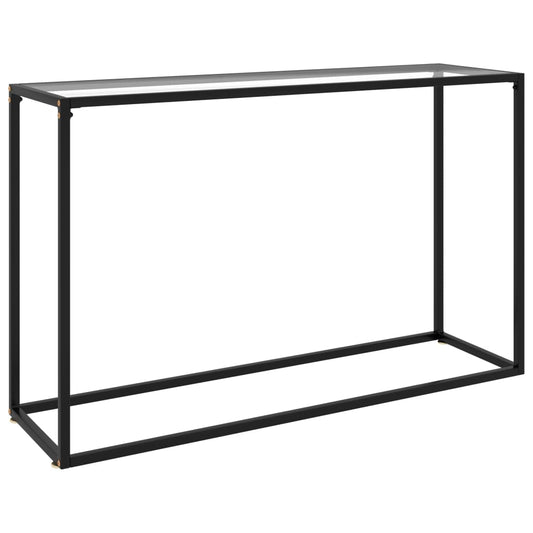 Avlastningsbord konsollbord DIV. gjennomsiktig 120x35x75 cm herdet glass