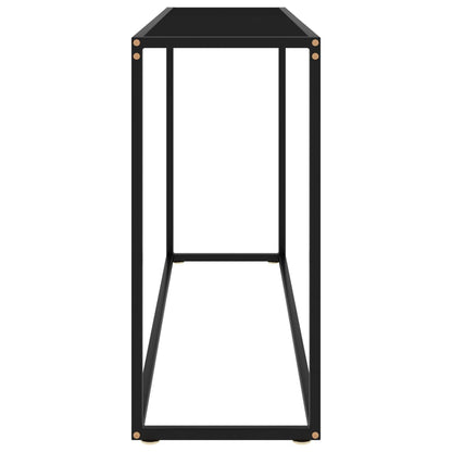 Avlastningsbord Konsollbord Svart 120x35x75 cm herdet glass