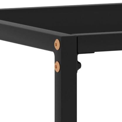 Avlastningsbord Konsollbord Svart 120x35x75 cm herdet glass