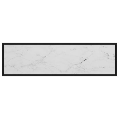 Avlastningsbord Konsollbord Hvit 120x35x75 cm herdet glass