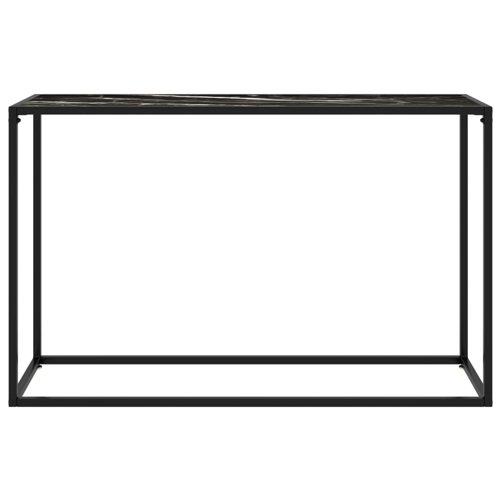 Avlastningsbord Konsollbord Svart 120x35x75 cm herdet glass