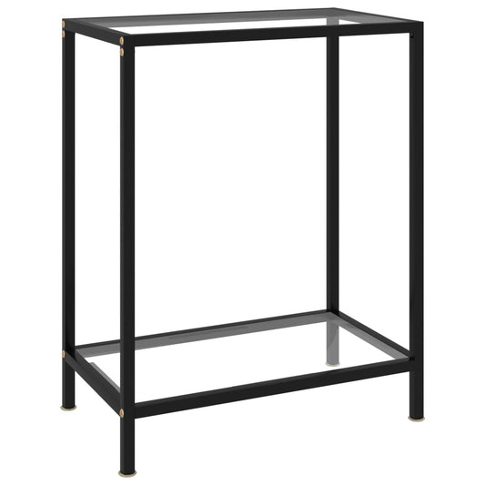 Avlastningsbord Konsollbord DIV. gjennomsiktig 60x35x75 cm herdet glass