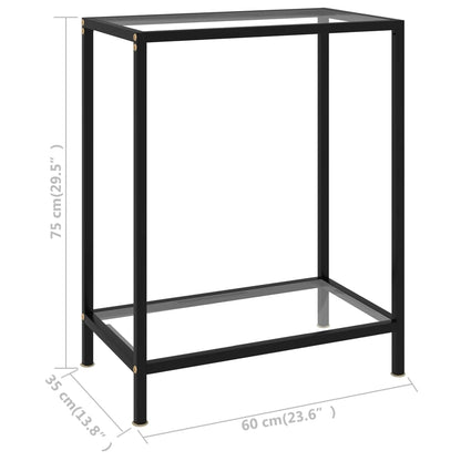 Avlastningsbord Konsollbord DIV. gjennomsiktig 60x35x75 cm herdet glass