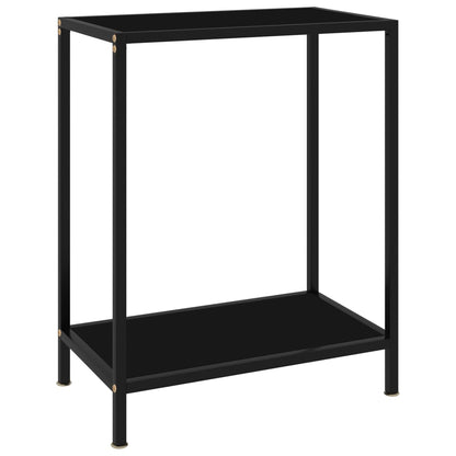 Avlastningsbord Konsollbord DIV.Svart 60x35x75 cm herdet glass