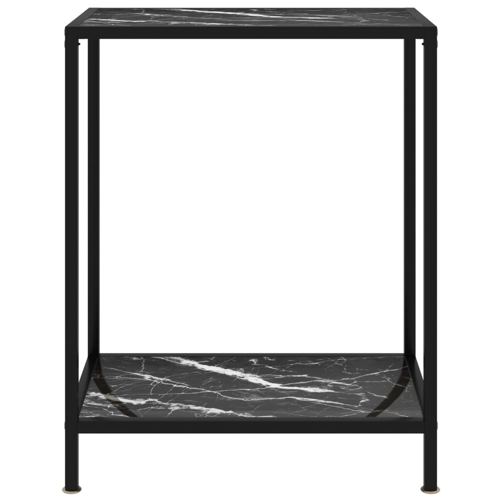Avlastningsbord Konsollbord DIV.Svart 60x35x75 cm herdet glass