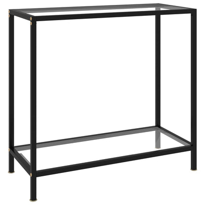 Avlastningsbord Konsollbord DIV. gjennomsiktig 80x35x75 cm herdet glass