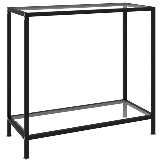 Avlastningsbord konsollbord DIV. gjennomsiktig 80x35x75 cm herdet glass