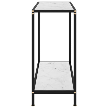 Avlastningsbord Konsollbord Hvit 80x35x75 cm herdet glass