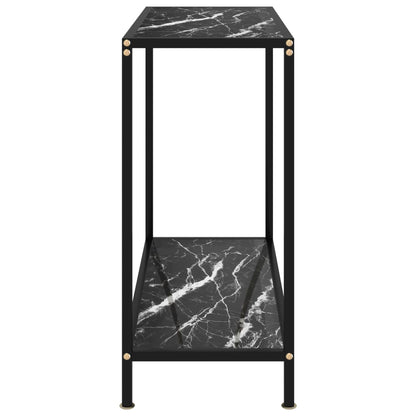 Avlastningsbord Konsollbord Svart 80x35x75 cm herdet glass