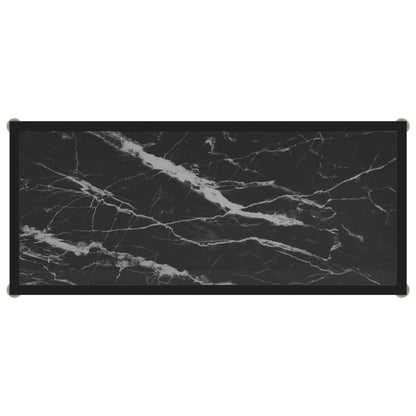 Avlastningsbord Konsollbord Svart 80x35x75 cm herdet glass
