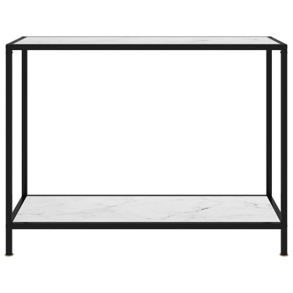 Avlastningsbord Konsollbord Hvit 100x35x75 cm herdet glass