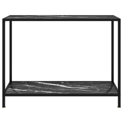 Avlastningsbord Konsollbord Svart 100x35x75 cm herdet glass