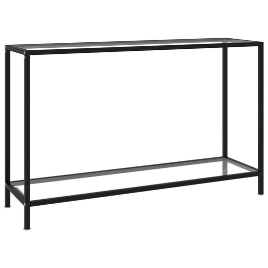 Avlastningsbord Konsollbord DIV. gjennomsiktig 120x35x75 cm herdet glass