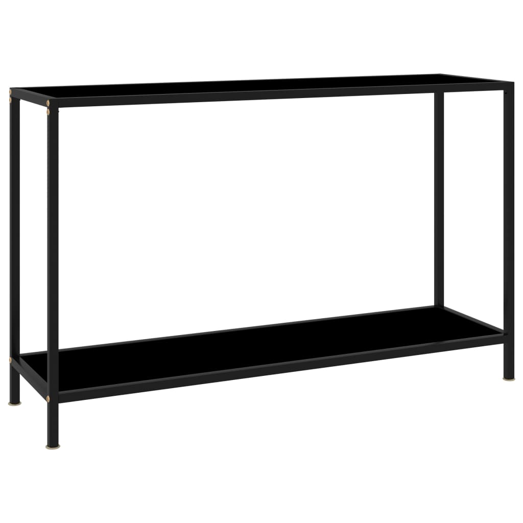 Avlastningsbord konsollbord Svart 120x35x75 cm herdet glass