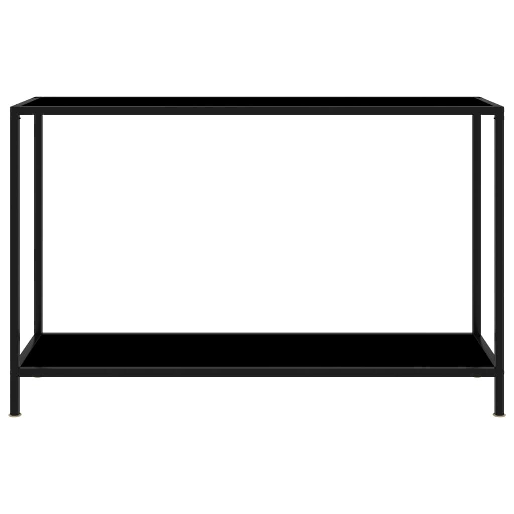 Avlastningsbord konsollbord Svart 120x35x75 cm herdet glass
