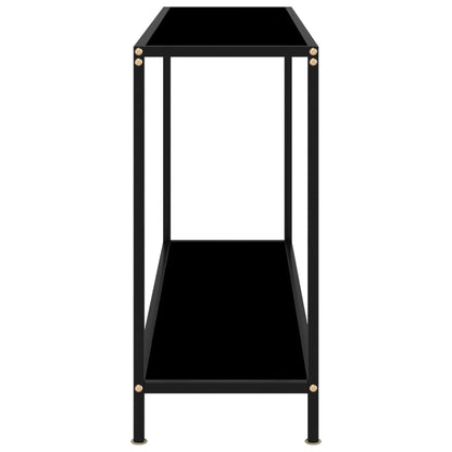 Avlastningsbord konsollbord Svart 120x35x75 cm herdet glass