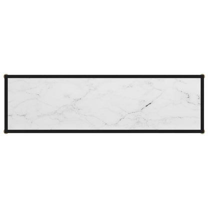 Avlastningsbord Konsollbord Hvit 120x35x75 cm herdet glass
