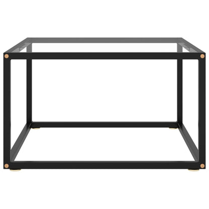 Salongbord Sofabord Svart med herdet glass 60x60x35 cm