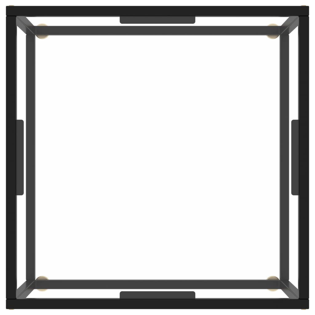 Salongbord Sofabord Svart med herdet glass 60x60x35 cm