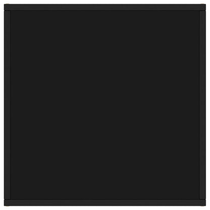 Salongbord Sofabord Svart med Svart glass 60x60x35 cm