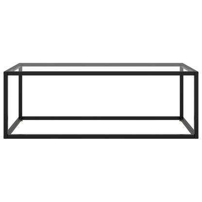 Salongbord Sofabord Svart med herdet glass 100x50x35 cm