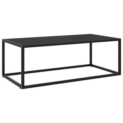 Salongbord Sofabord Svart med Svart glass 100x50x35 cm