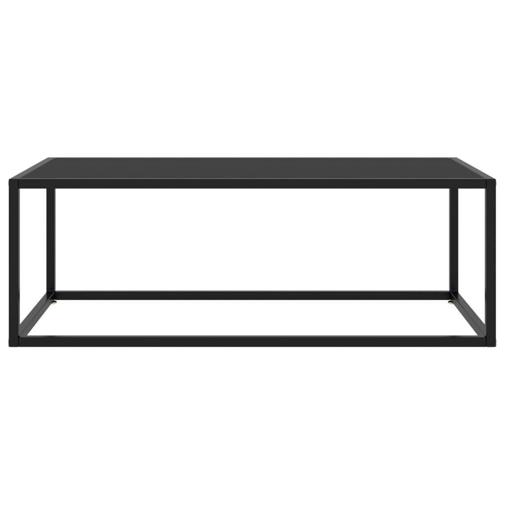 Salongbord Sofabord Svart med Svart glass 100x50x35 cm