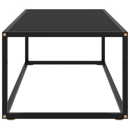 Salongbord Sofabord Svart med Svart glass 100x50x35 cm