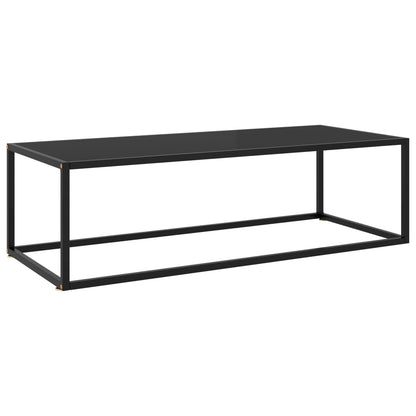 Salongbord Sofabord Svart med Svart glass 120x50x35 cm