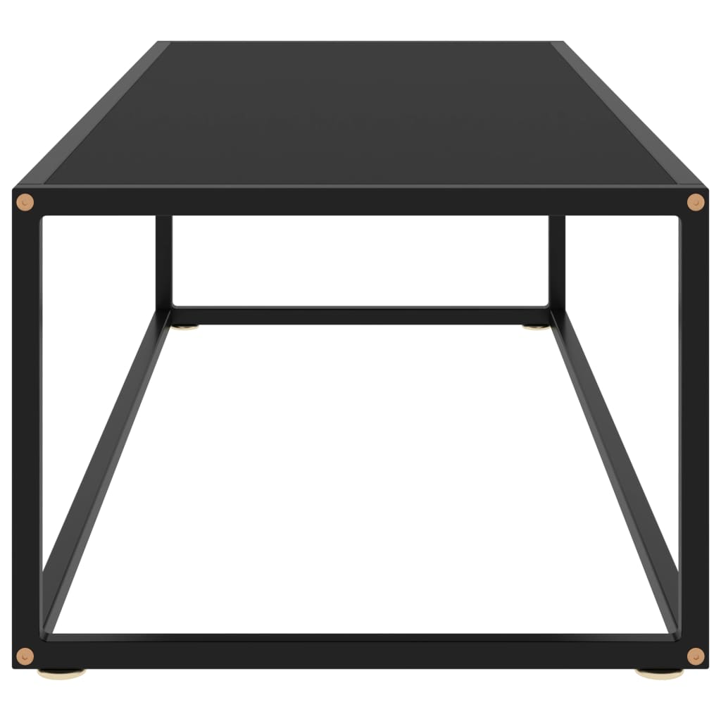 Salongbord Sofabord Svart med Svart glass 120x50x35 cm