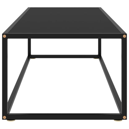 Salongbord Sofabord Svart med Svart glass 120x50x35 cm