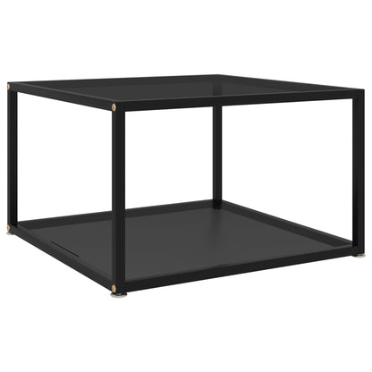 Salongbord Sofabord Svart 60x60x35 cm herdet glass