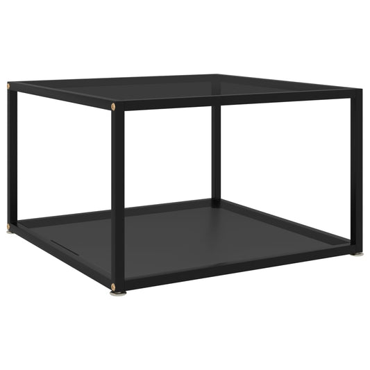 Salongbord Sofabord Svart 60x60x35 cm herdet glass